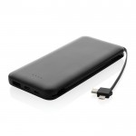 Powerbank con indicadores de energía y cable tipo C 10.000 mAh color negro segunda vista