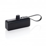 Batería externa con conector lightning y diversos puertos 3.000 mAh color negro octava vista