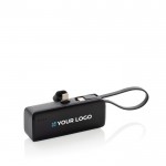 Batería externa con conector lightning y diversos puertos 3.000 mAh color negro vista de impresión