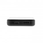 Batería externa de plástico reciclado con dos puertos 5.000 mAh color negro cuarta vista