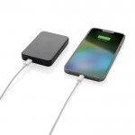 Batería externa de plástico reciclado con dos puertos 5.000 mAh color negro quinta vista