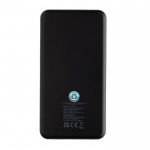 Powerbank de plástico reciclado con indicador de 10.000 mAh color negro tercera vista