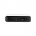 Powerbank de plástico reciclado con indicador de 10.000 mAh color negro cuarta vista