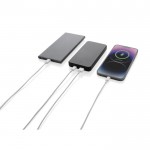 Powerbank de plástico reciclado con indicador de 10.000 mAh color negro quinta vista