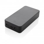 Batería externa ecológica de 20.000 mAh con 3 puertos de carga color negro