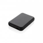 Powerbank inalámbrico magnético plástico reciclado 5.000 mAh color negro