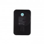 Powerbank inalámbrico magnético plástico reciclado 5.000 mAh color negro tercera vista