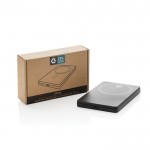 Powerbank con carga inalámbrica magnética indicador 5.000 mAh color negro vista con caja