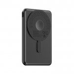 Powerbank 5 en 1 ecológica con cables de carga y soporte 5.000 mAh color negro
