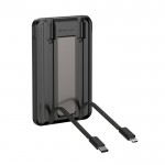 Powerbank 5 en 1 ecológica con cables de carga y soporte 5.000 mAh color negro vista 17