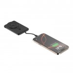 Powerbank 5 en 1 ecológica con cables de carga y soporte 5.000 mAh color negro sexta vista