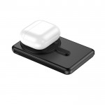 Powerbank 5 en 1 ecológica con cables de carga y soporte 5.000 mAh color negro octava vista