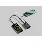 Powerbank de aluminio con carga rápida y pantalla HQ 10.000 mAh color gris vista de ambiente