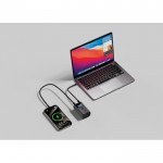 Powerbank de aluminio con carga rápida y pantalla HQ 10.000 mAh color gris vista de ambiente 2
