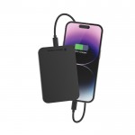 Powerbank magnética de aluminio reciclado con imán 3.000 mAh color negro quinta vista