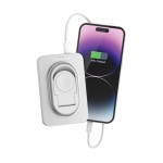 Powerbank 2 en 1 con imán y cargador para reloj 5.000 mAh color plateado octava vista