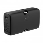 Powerbank de plástico reciclado con indicador de carga 20W color negro