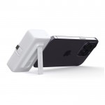 Powerbank de plástico reciclado con indicador de carga 20W color blanco cuarta vista