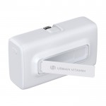 Powerbank de plástico reciclado con indicador de carga 20W color blanco novena vista