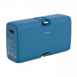 Powerbank de plástico reciclado con indicador de carga 20W color azul