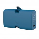 Powerbank de plástico reciclado con indicador de carga 20W color azul decima vista