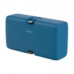 Powerbank de plástico reciclado con indicador de carga 20W color azul segunda vista