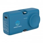 Cargador para reloj y varios dispositivos con potencia de 20W color azul vista con logo
