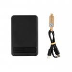 Powerbank magnético de bambú carga inalámbrica 5.000 mAh color negro segunda vista