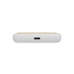 Powerbank magnético de bambú carga inalámbrica 5.000 mAh color blanco cuarta vista