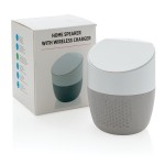 Altavoces con soporte y logotipo
