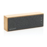 Altavoz personalizado bambú natural y tela color madera