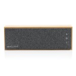 Altavoces de bambú y tela merchandising