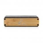 Altavoces inalámbricos rectangular de bambú color madera quinta vista