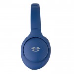 Auriculares de diadema premium color azul vista con logo