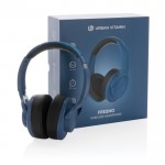 Auriculares de diadema premium color azul vista con en caja