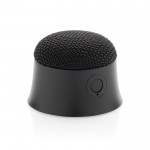 Altavoz magnético de plástico reciclado que hace de soporte para móvil color negro