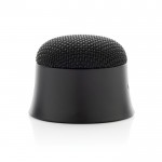 Altavoz magnético de plástico reciclado que hace de soporte para móvil color negro cuarta vista