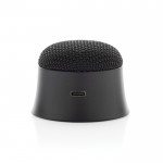 Altavoz magnético de plástico reciclado que hace de soporte para móvil color negro quinta vista