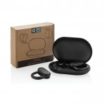 Auriculares inalámbricos con microfono para llamadas BT 5.3 color negro vista con caja