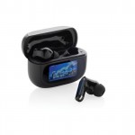 Auriculares inalámbricos con pantalla táctil y función llamada color negro
