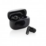 Auriculares inalámbricos con pantalla táctil y función llamada color negro segunda vista