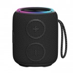 Altavoz inalámbrico resistente al agua con subwoofers dobles 16W color negro cuarta vista