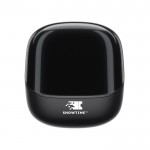 Auriculares inalámbricos con función de llamada e impermeable IPX 4 color negro vista con logo