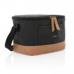 Bolsa térmica publicitaria de alta gama color negro segunda vista con logo
