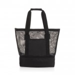 Elegante bolsa nevera 2 en 1 de RPET con forro de PEVA de 20L color negro segunda vista