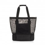 Elegante bolsa nevera 2 en 1 de RPET con forro de PEVA de 20L color negro tercera vista