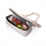 Elegante bolsa nevera 2 en 1 de RPET con forro de PEVA de 20L color beige cuarta vista