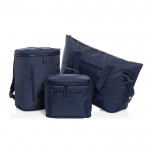 Nevera eco con asa superior resistente y correa de hombro 10L color azul marino vista general