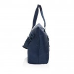 Bolsa térmica XL de RPET con dos asas y correa de hombro 30L color azul marino cuarta vista