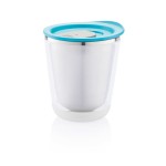 Vasos térmicos corporativos compactos color azul claro